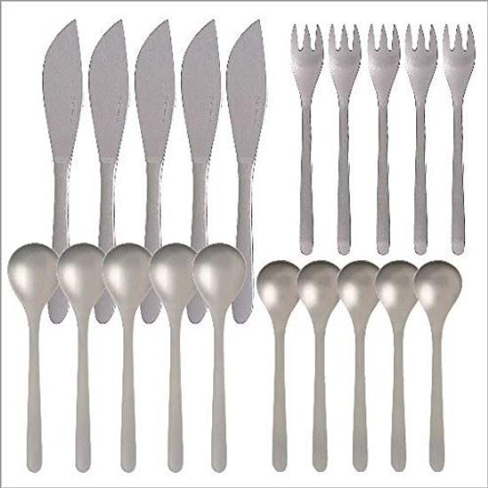Yanagi Sori Cutlery 4 Types 20 Pieces Set Dessert 20pcs Simple Form Pursuing Ease Use Made Tsubame-Sanjo Japan Stainless Steel Refined Design Smooth