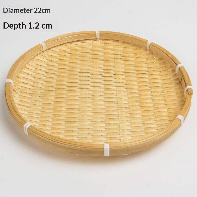 Eco-Friendly Handwoven Natural Bamboo Tray Sturdy Durable for Candle Serving Cosmetic Storage Bathroom Home Decor