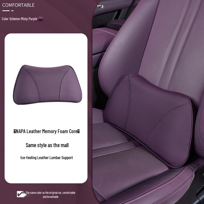 Xiaomi SU7/Ultra/YU7 Magnetic Headrest Neck & Lumbar Support Leather Cushion