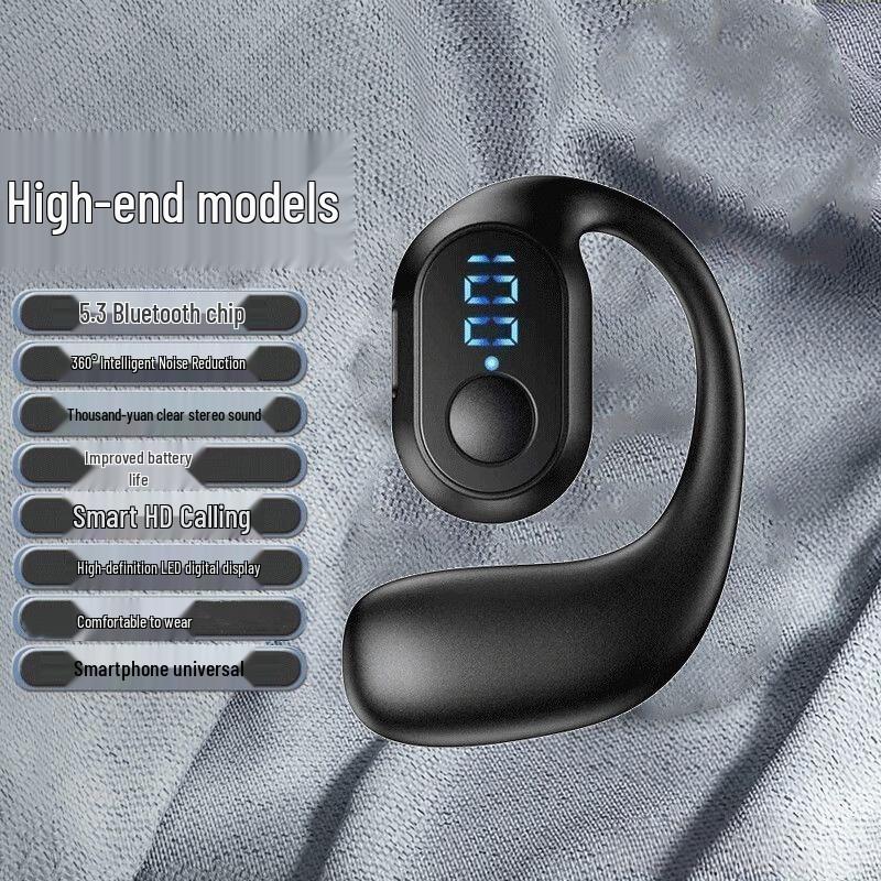 XD3E Bluetooth Earphones: Painless Wear, High-Quality Sound, Digital Battery Display, Sports Ear Hook, Super Long Standby.