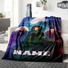 Witches Under The Moonlight With A Flying Bird And The Word At The Bottom Lightweight Personalized Blanket Customize Your Name Ultrasoft Great For
