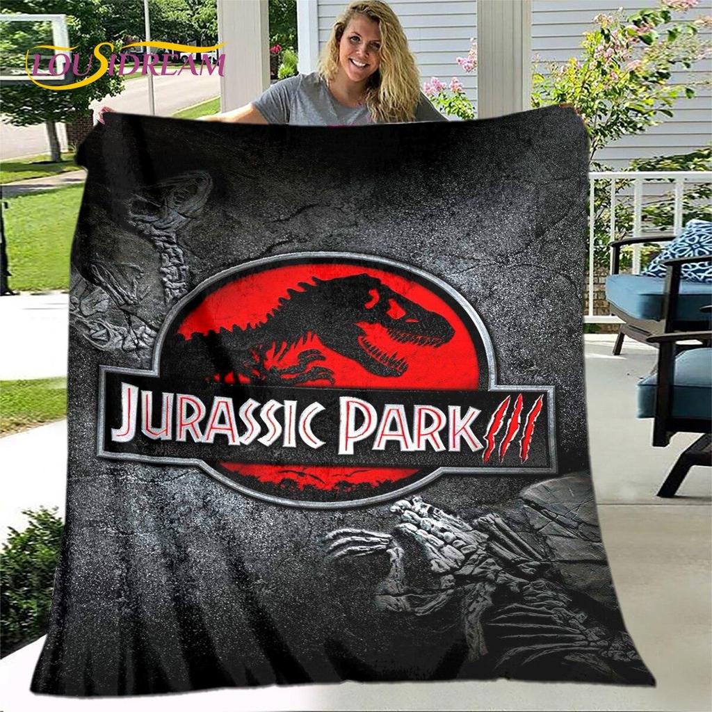 New Cartoon Jurassic Park Blanket,Flannel Blanket Throw Blanket,Soft Warm Blanket for Living Room Bedroom Beds Sofa Decor Gift