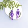Boucles d'oreilles Acryliques Mode Feuille de Plante Violette Pour Femmes