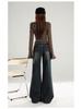 Women's Blue Retro High-Waist Slim Fit Flare Jeans