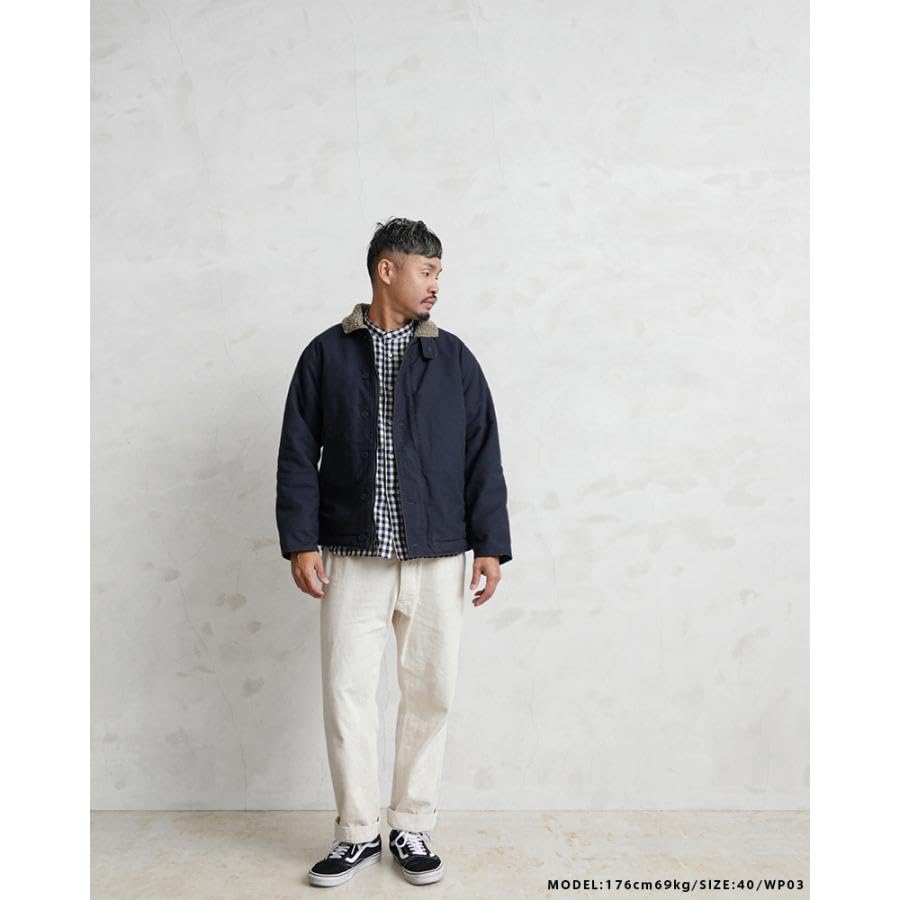 WAIPER Navy Deck Distressed Solid Navy Size 36 U.S. N-1 Jacket, - [WP03] (S)