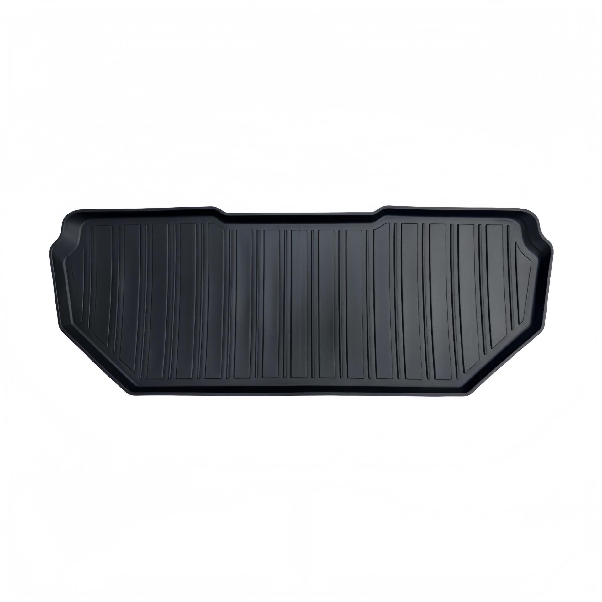 Compatible Rivian R1T 2022-2024 Eco-friendly TPE Floor Mats: Rear & Front Trunk.
