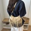 Bohemian Style Suede Shoulder Bag Retro Ethnic Style Handbag Fashion Tassel Crossbody Bag  Travel