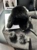 Fox Fur Ear Protection Fur Lei Feng Hat Female Ski Hat Parent-child Furry Hat Headband Hat Thickened Warm Snow Hat