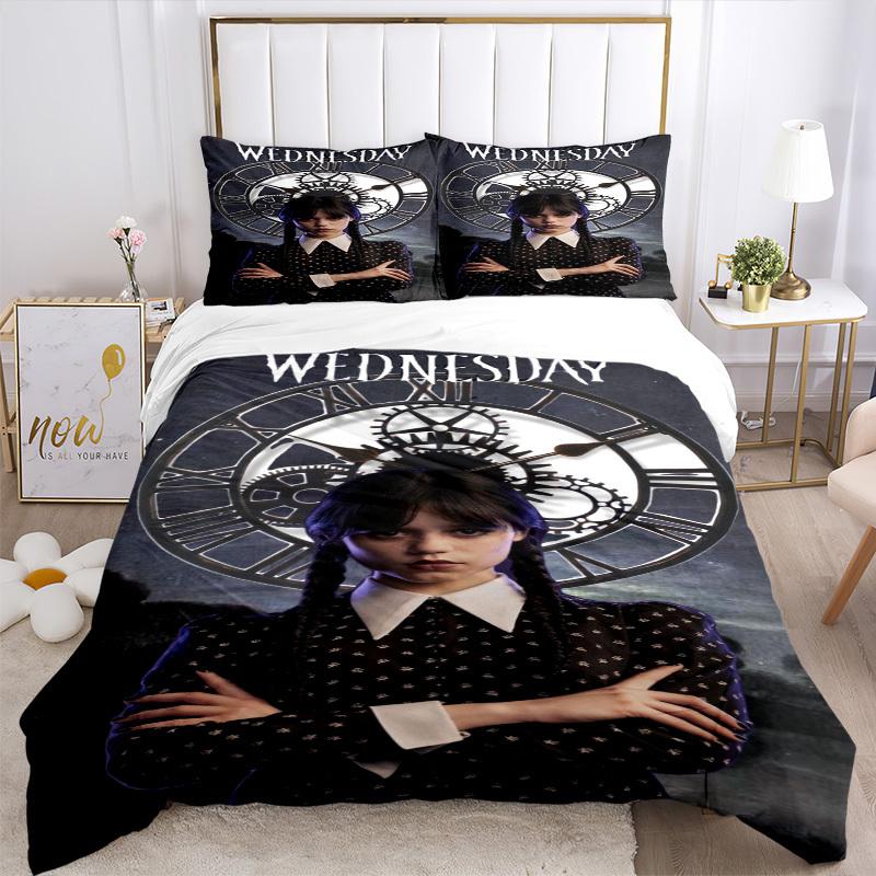 Skull Pattern Dress Bedding Set  Comforter Cover Gift for Bedroom,Includes 1 Cover and 2 Pillowcases, No InsertB250