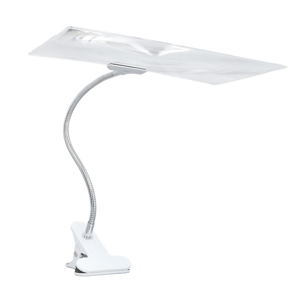 Large Magnifying Glass with Clip 4X Magnification Large Clear Lens Flexible Hose Magnifier for Reading Repair Crafts