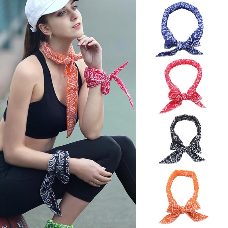 Multifunction Neck Scarf Cooling Wrap Tie Headband Wrist Towel for Outdoor Sport