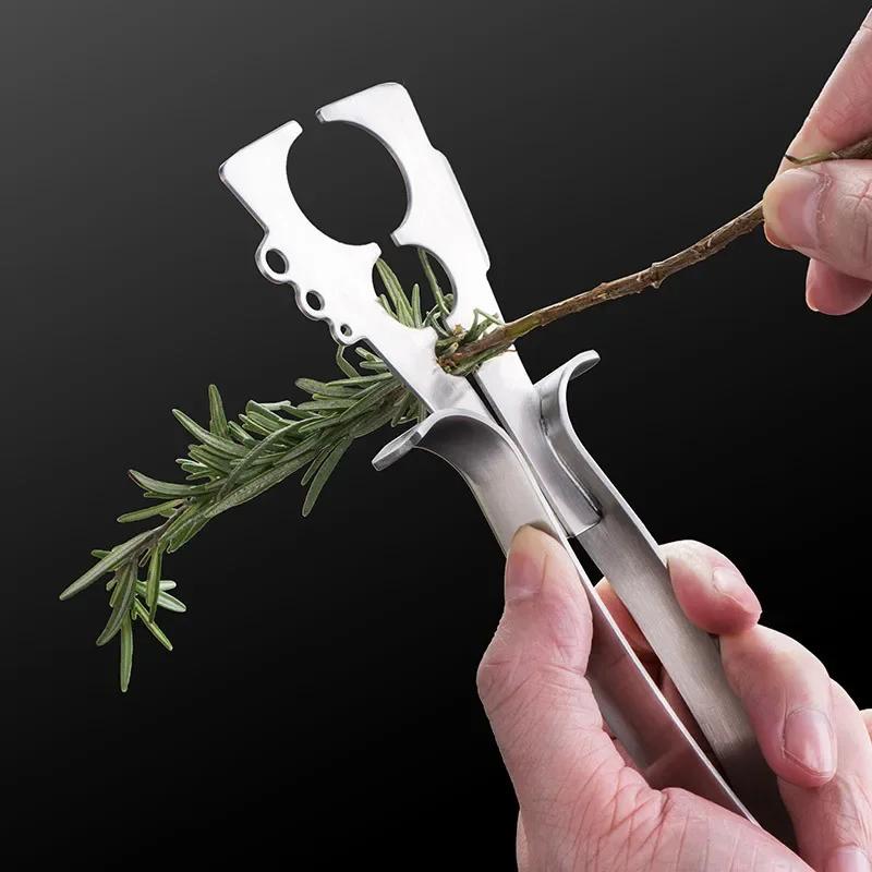 Herbs Cut Spices Kitchen Novel Kitchen Accessories Stainless Steel Herb Stripper Gadgets Tools Dining Bar Home Garden