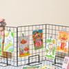 Bold Black Wire Mesh Wall Grid for Photo Display, Shelving, and Storage