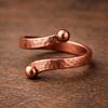 Pure Copper Hammered Open Ring – Adjustable Minimalist Copper Band, Handmade Copper Healing Jewelry