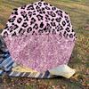 1 Stück Leopardendruck Glitzer-Regenschirm - 9 Speichen verstärkt, Automatisches Öffnen, Leicht & Langlebig, Niedliches Modeaccessoire für Draußen - P0769