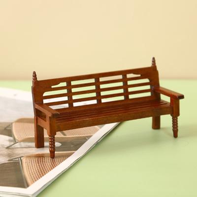 Casa delle Bambole Cartone Animato Ornamenti da Panca Oggetti di Scena Casa delle Bambole Mini Ornamenti in Legno Panche
