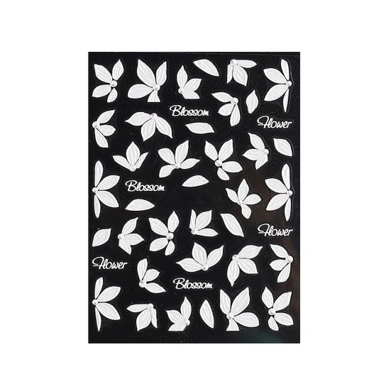 1 Sheet Nail Art Sticker Exquisite DIY Various Styles Beautiful 5D Flowers Double Color Love Heart for Salon