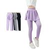 Children's Clothing Summer Girl Sports Culottes Children's Quick-Drying Pure Color Leggings Kids Yoga Pants Skirt Mid Waist Pants