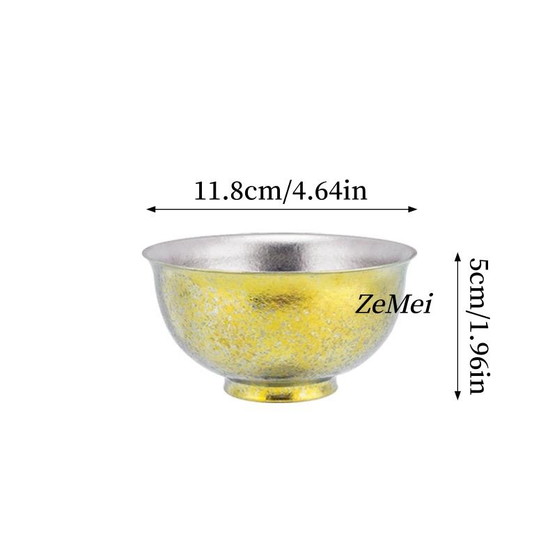 Pure Titanium Double-Wall Bowl Insulated Meal Salad Bowl Bowl Food Restaurant Thickened Shatter-Resistant Titanium Kitchenware