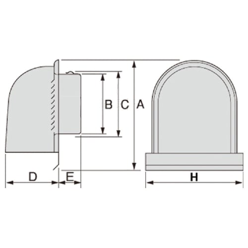 JAPPY Ventilation Louver UK-UGEN100MJ-M