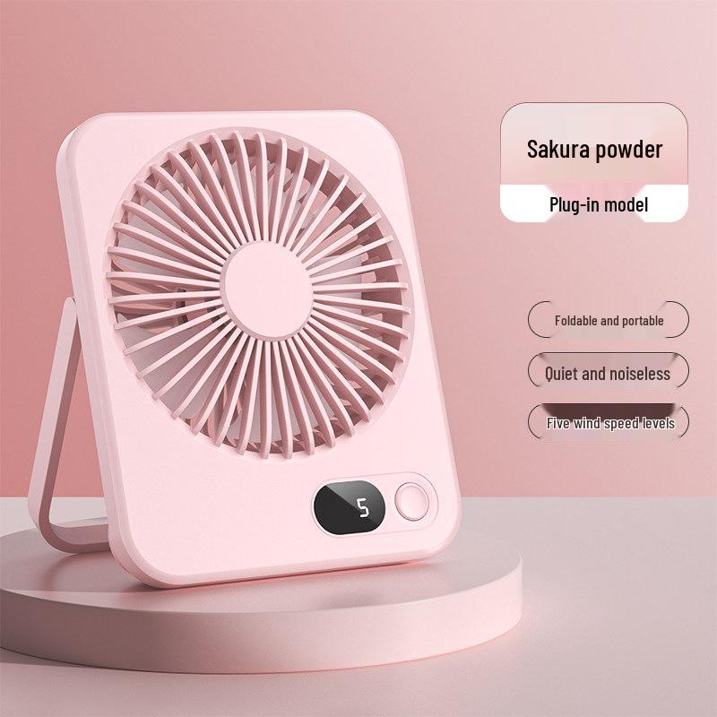 Super Quiet USB Rechargeable Desktop Mini Fan for Office, Dorm, and Bedroom.