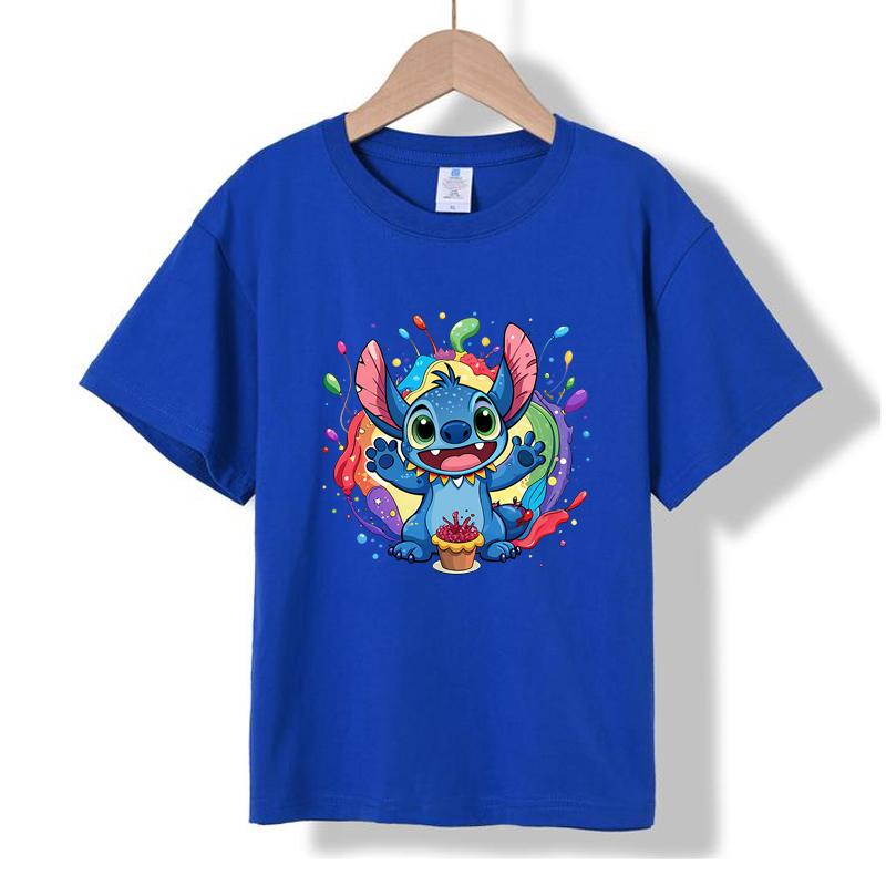 XH30 MINISO 2026 Sommer Neues Bedrucktes Baumwoll-T-Shirt mit Rundhalsausschnitt für Kinder von 1-16 Jahren, Jungen und Mädchen
