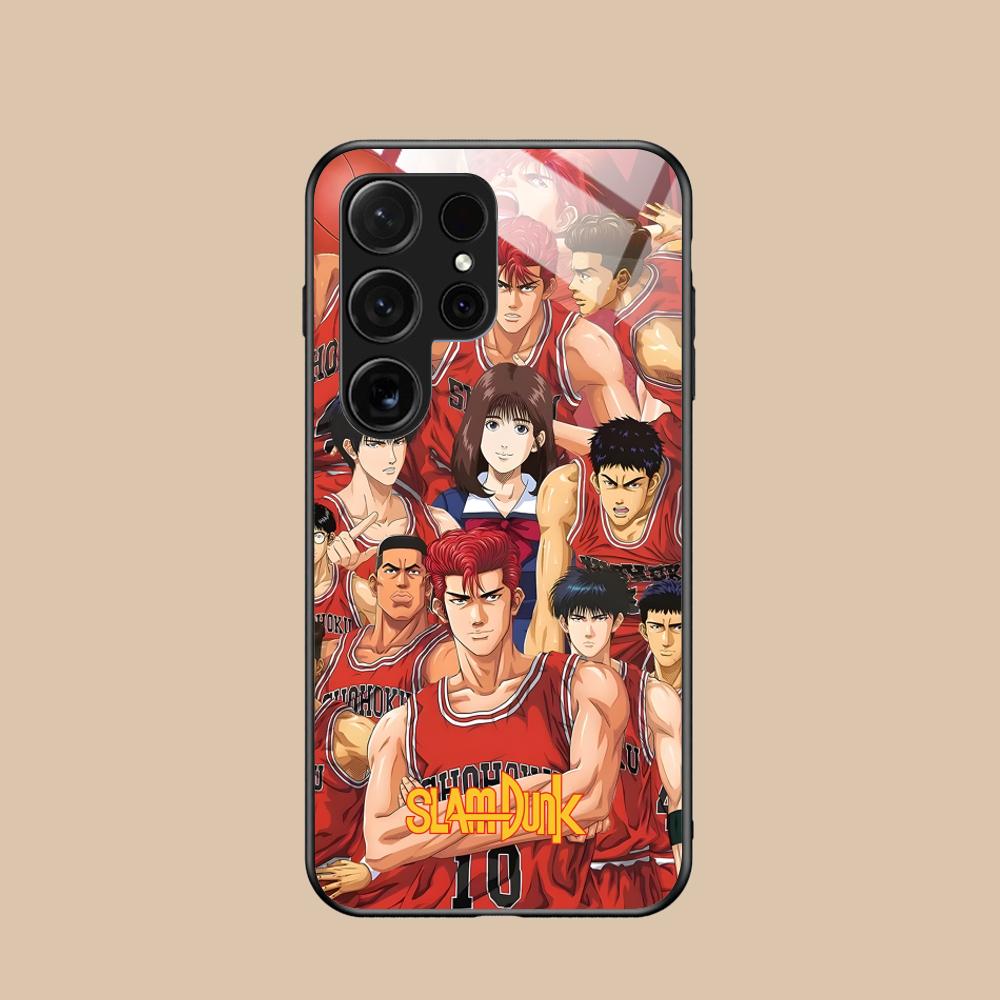 Anime Slam Dunks Phone Case for Samsung Galaxy A56 55 54 53 52 51 36 35 34 23 16 15 5G Glass Colorful Cover Smartphone Luxury