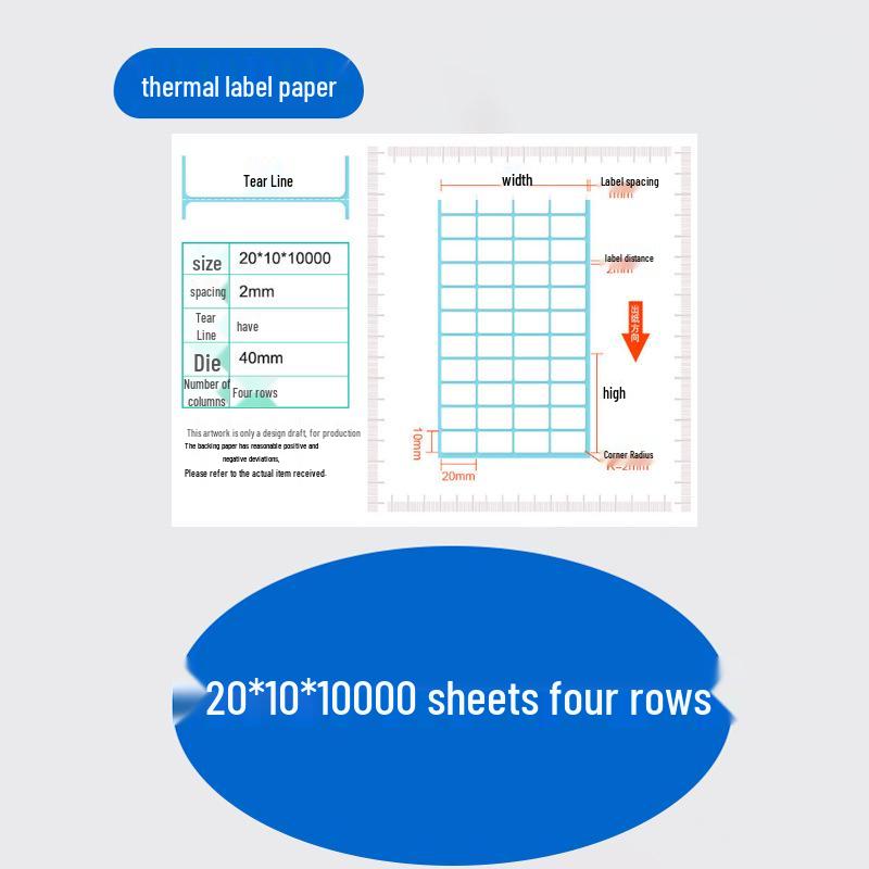 Durable Self-Adhesive Thermal Label Paper for Electronic Scales - Barcode Stickers (Sizes: 80x60, 50x40, 30)