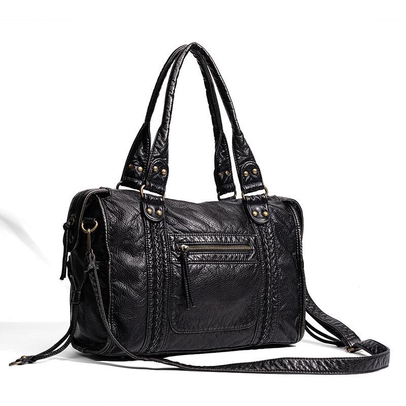 

Women s Large Capacity Motorcycle Bag, Shoulder Bag, Tote Bag 37*12*28cm чорний