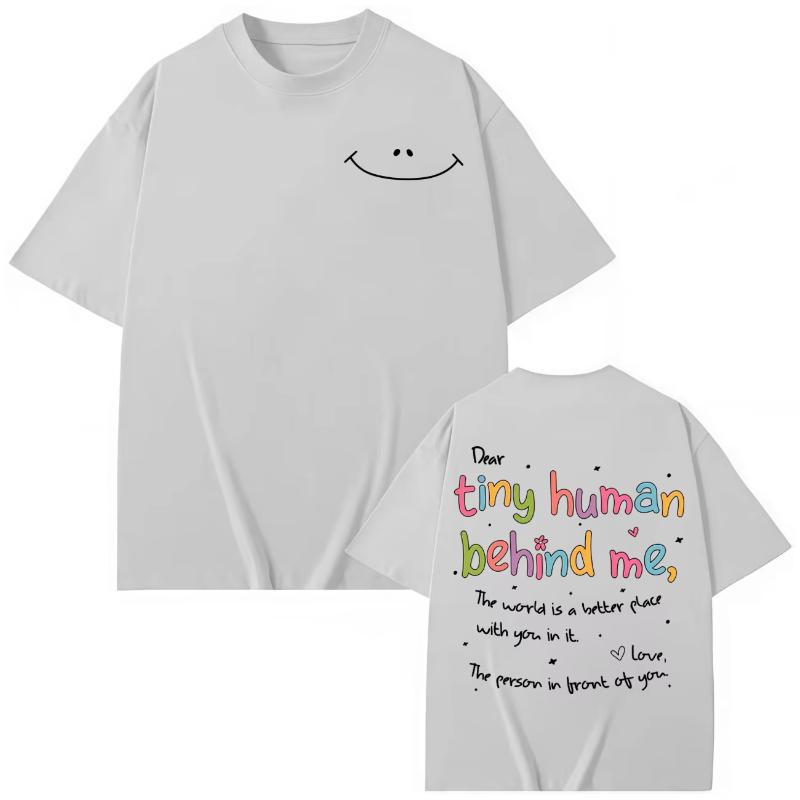 

Dear Tiny Human Behind Me T-shirt Men s Women s Clothing Fashion Y2k Short Sleeve T-shirts Summer Casual Loose Cotton T Shirts 5XL різнокольоровий