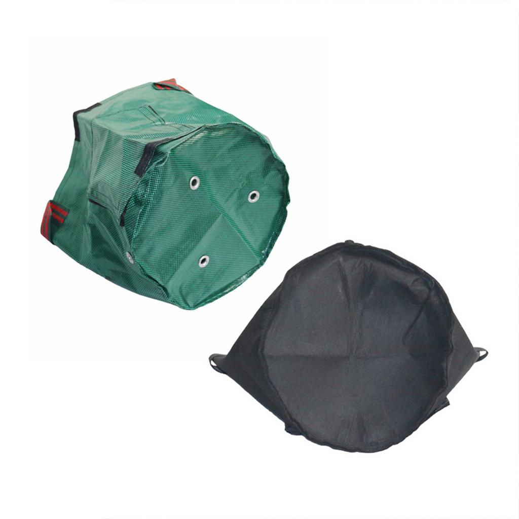 Potato Planting Bag With Flip Cover Pe Cloth Planting Container Bag Thickened Pe Flower Pot Vegetable Flower Planting Bag