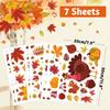 164 PCS Fall Window Clings for Glass Windows Autumn Window Clings Stickers Maple Leaf Window Stickers for Thanksgiving Autumn Home Office Decorations