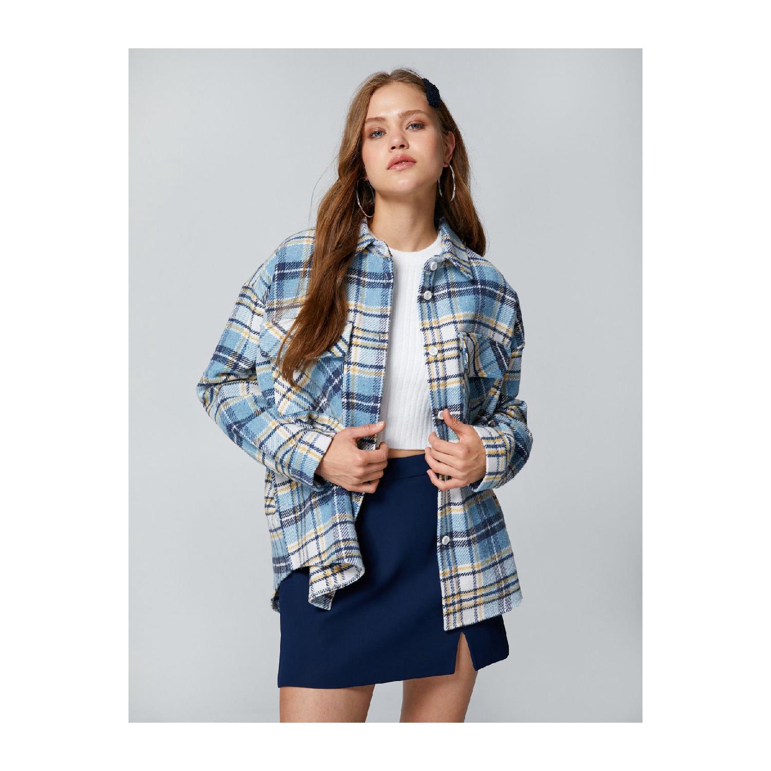 

Oversize Lumberjack Shirt With Double Pocket Detail And Buttons 40