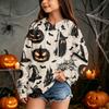 Children's Casual Hoodie with Halloween Print Pullover for Holiday Parties