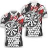 Maglietta Polo a Maniche Corte Team Freccette Turntable Per Uomo Abbigliamento Casual Festa Festiva Polo con Collo a Revers Club Freccette Top Maschili Sport