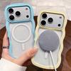 Wave Magnetic Two-in-One iPhone 17 Case - Compatible with Apple 16/17 Air, Transparent, Fit for Cross-border 14/13 Models.