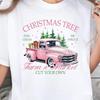 Christmas Tree Farm Market Comfort Colors Shirt, Retro Fine Cedar Fire Spruce T-Shirt, Christmas Cut Your Own Shirt, Vintage Pink Truck Tee