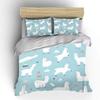 Set Biancheria da Letto con Stampa Sfondo Carino Motivo Alpaca 3 Pezzi 1 Copripiumino 2 Federe per Adulti e Bambini Regalo Lussuoso Dimensioni Matrimoniale