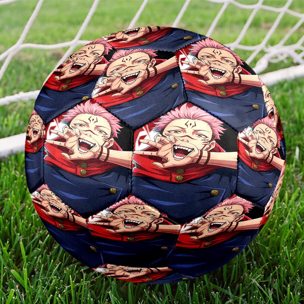 Jujutsu Kaisen Print Size 5 Soccer Ball, Standard Match Football for Sports Game and Team Practice, Ideal Gift for Soccer Fans