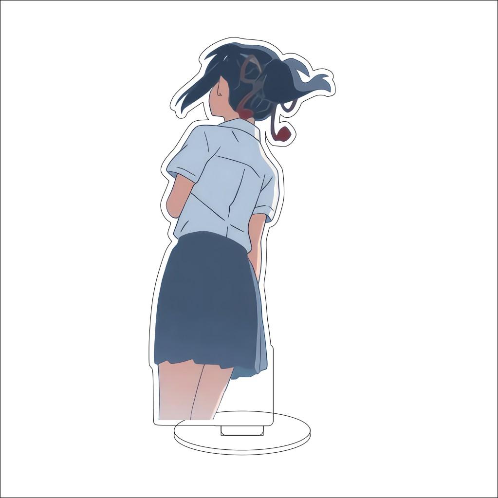 16CM Anime Your Name Cosplay Acrylic Stand Ornaments Okudera Miki Natori Sayaka Tachibana Taki Figure Stand Halloween Gifts
