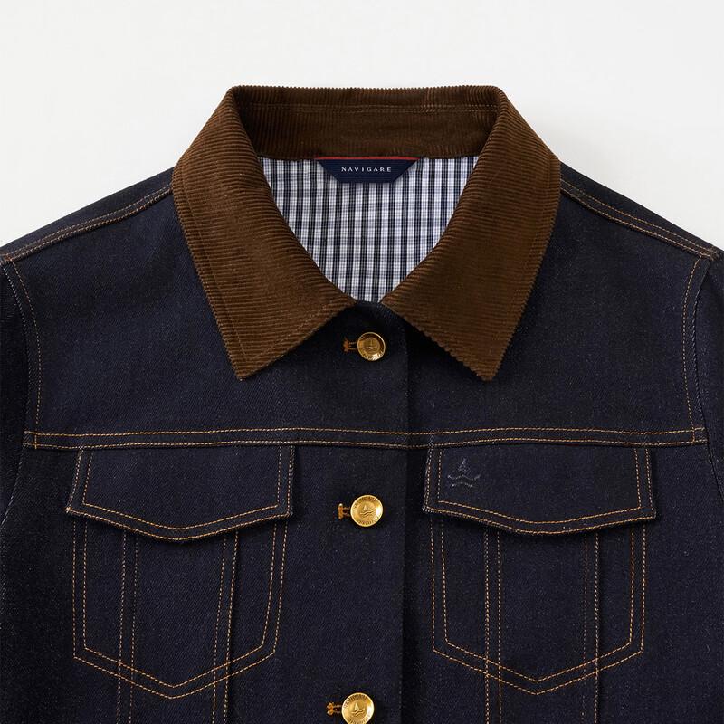 Navigare Urban Nomad Retro Color-Block Denim Jacket