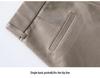 Women's Cotton-Blend Stretch Slimming Pants - Plus Size, Straight-Leg, Spring/Autumn 2025