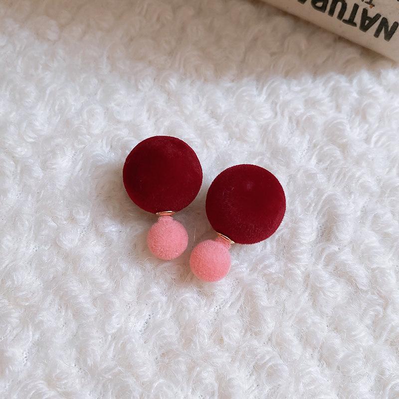 Ancola Silver Needle Red Heart Earrings – Fashionable, Luxurious & Elegant for Autumn/Winter 2025