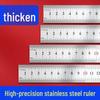 Premium Stainless Steel Double-Sided Ruler for Drafting and Measuring