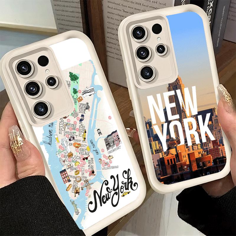 Phone Case for Samsung Galaxy S26 S25 Ultra S24 FE NYC New York City Shell S23 Plus S22 + S21 S20 5G Soft Silicone Funda