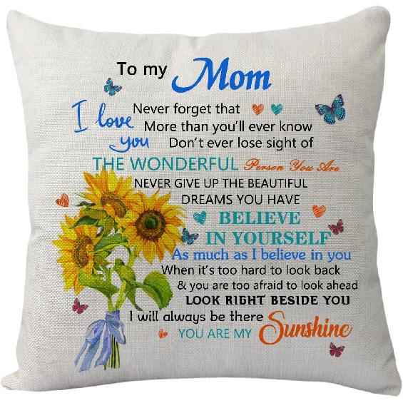 Bestie Pillowcase Gift from Best Friend, Pirational 'Never Forget That I Love You' Pillow Cover, Funny Friendship Cushion Cover for Birthday, Xmas,