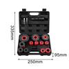 15PCS Car Wheel Stud Cleaner Tools Designed for Rust Removal with Snap In Attachment for Improved Automotive Maintenance