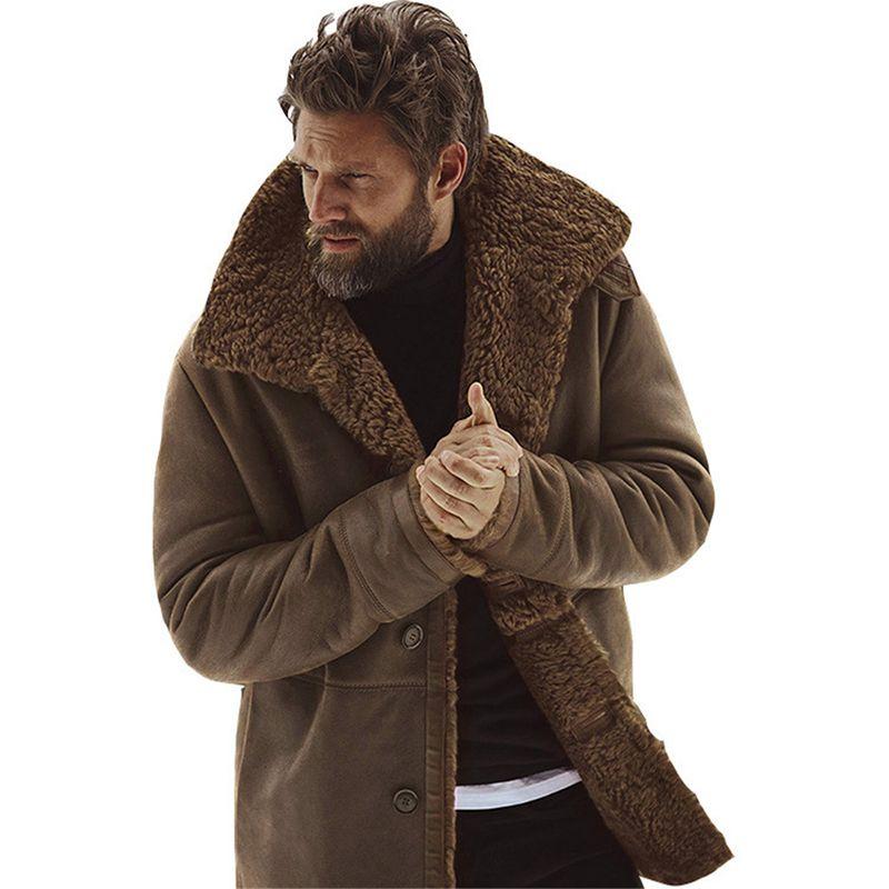 Warm Winter Mens Thick Coat Trench Plain Outwear Jacket Parkas Liner Coat