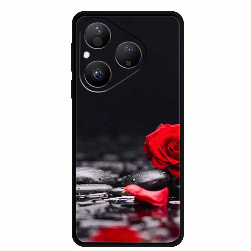 For Huawei Pura 80 5G Case Pura80 Coque Black Silicone Soft Back Cover Case For Huawei Pura 80 2025 Phone Case HED-LX9 Funda Bag