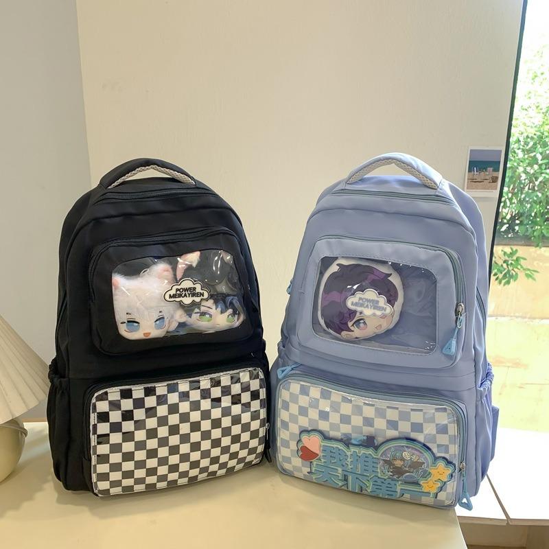 Einfacher und großvolumiger Hirse-Rucksack, leichter Tagesrucksack, transparente Schultasche für Studentinnen, Baby-Tasche für Männer.